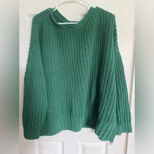 American Eagle Green Oversized Sweater